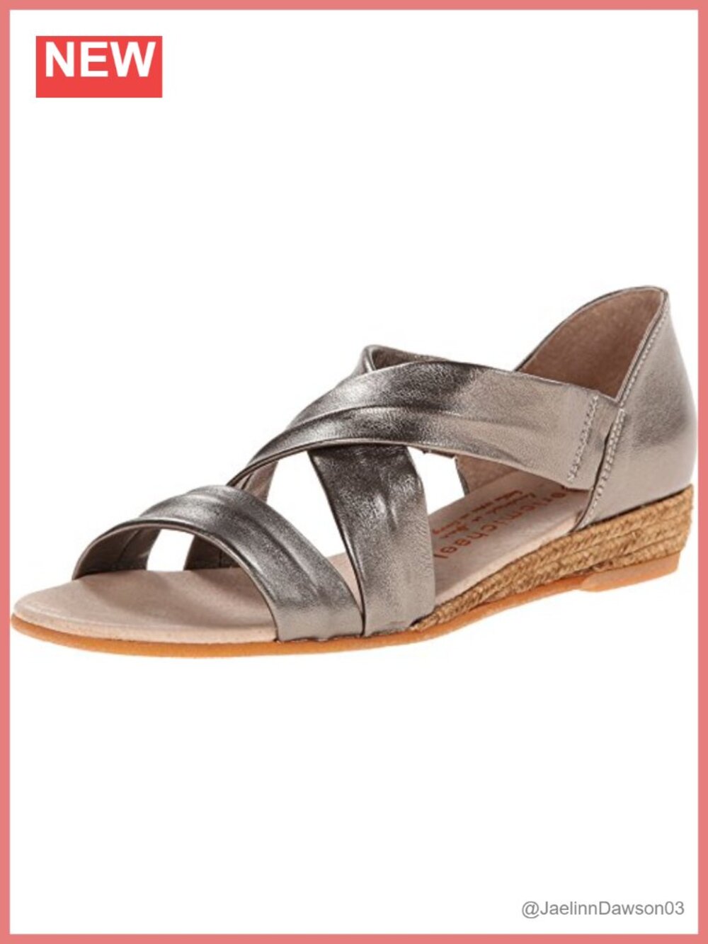 Women's Leather Wedge Sandals Non-Skid Shock Absorbing Ankle Strap
